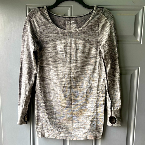 Zella Dry Wicking Charcoal long sleeve shirt sz. S - Picture 1 of 6